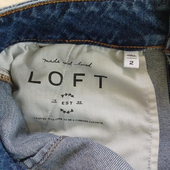 {LOFT} Denim Button Front Skirt - Picture 4 of 4